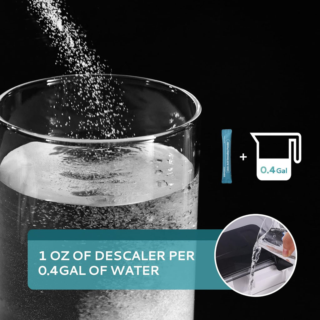 EUHOMY Ice Maker Cleaner & Descaler, 12 Uses & Individually Packed