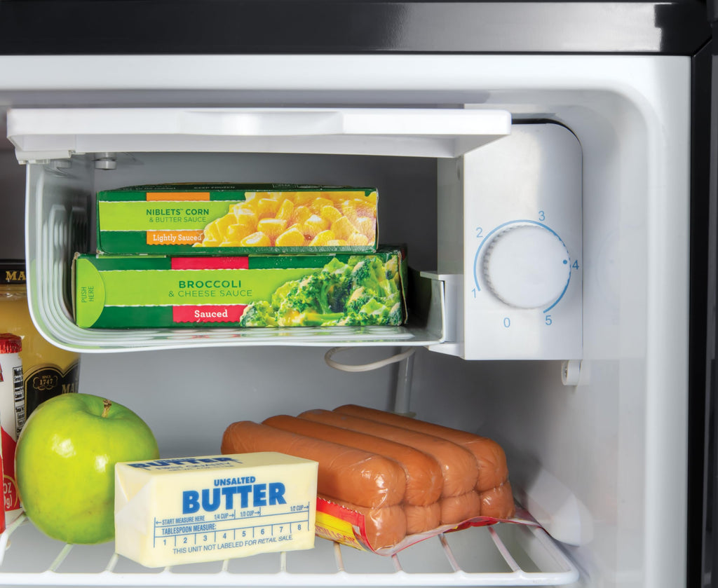 Igloo 2.6 Cu.Ft Mini Fridge with Freezer- Single Door Compact Refrigerator with Glass Shelves for Homes, Dorms & Offices- Keep Snacks, Drinks & Frozen Foods Cool with Temperature Control Fridge- White