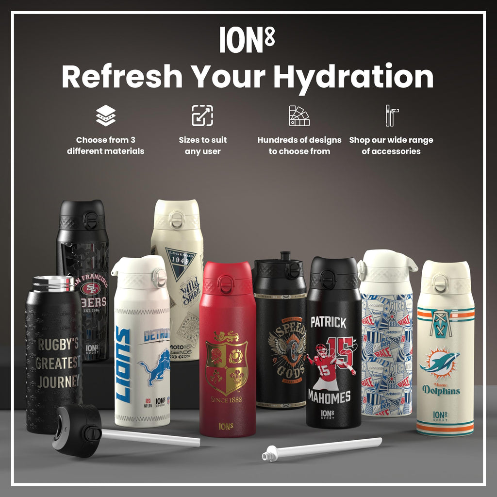 ION8 Leak Proof Water Bottle, 500ml (18oz), Fighter Jets