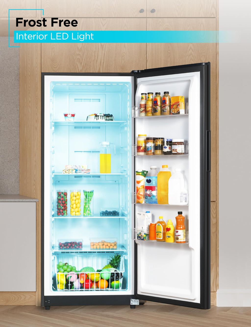 BLACK+DECKER 14 Cu. Ft. Convertible Freezer Refrigerator, Upright Freezer with Glass Shelves, ENERGY STAR rated, Frost Free, BUC1400XB, Black