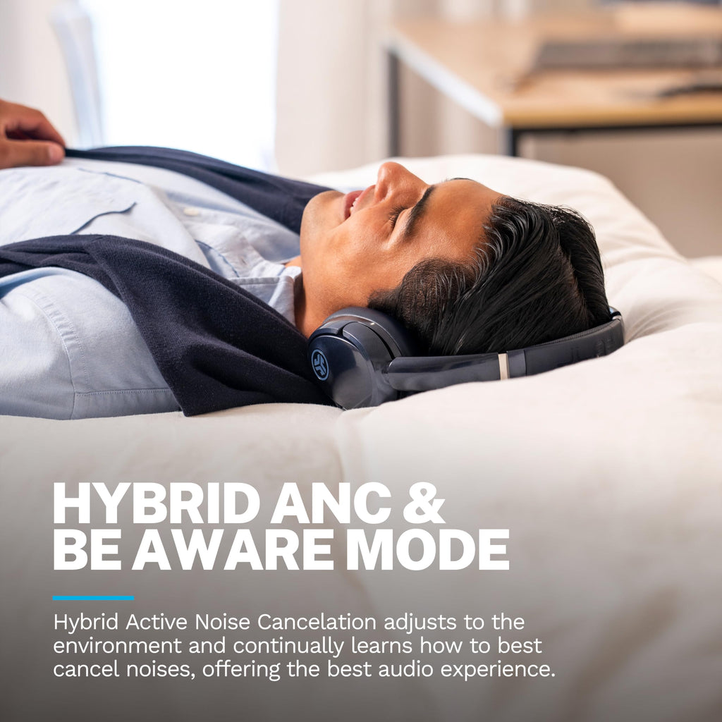 JLab JBuds Lux ANC Wireless Over-Ear Headphones, Mauve