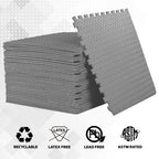 ComFy Mat Gym Flooring Mat, Foam Exercise Mats, Interlocking Puzzle EVA Floor Tiles, Non slip Rubber Cushion For Home Workout, Bonus Adhesives,24"X24"(60x60cm)