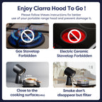 CIARRA Portable Range Hood, 2-Speed Desktop Kitchen Exhaust Fan