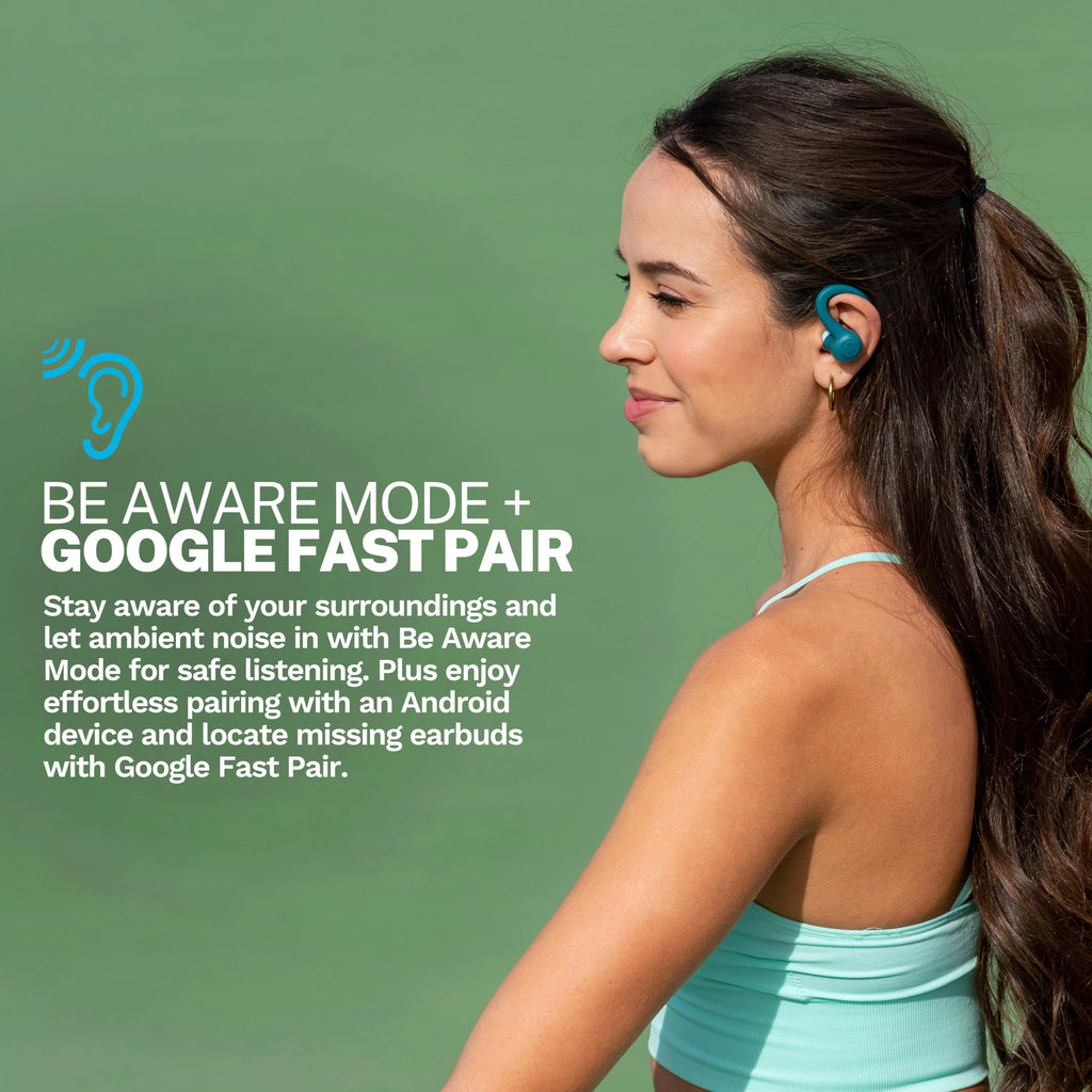 JLab, Go Sport+, True Wireless Workout Earbuds, Bluetooth Sport Earbuds, Clear Calling, Sand