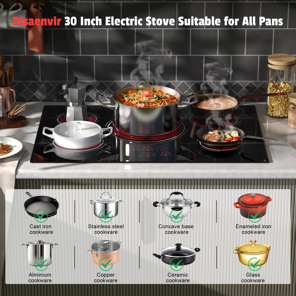 2 Burner Electric Cooktop 110V, 2000W Shard Power