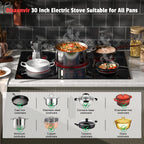 2 Burner Electric Cooktop 110V, 2000W Shard Power