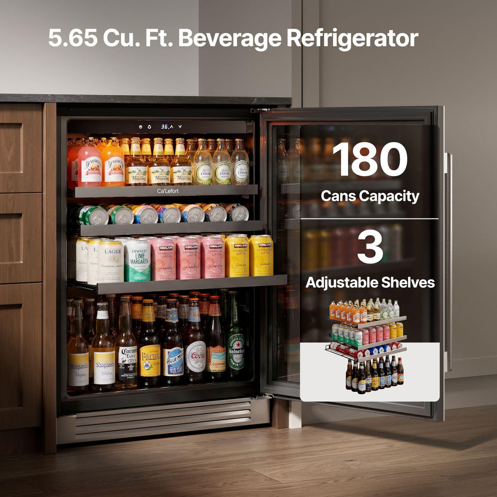 Ca'Lefort 48 Inch Wine & Beverage Refrigerator, 200 Can and 46 Bottle