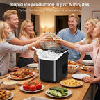 DUMOS Ice Makers Countertop Ice Machine with Portable Handle Compact Size