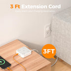 TESSAN PD 20W Surge Protector Extension Cord 5Ft, Flat Plug Power Strip
