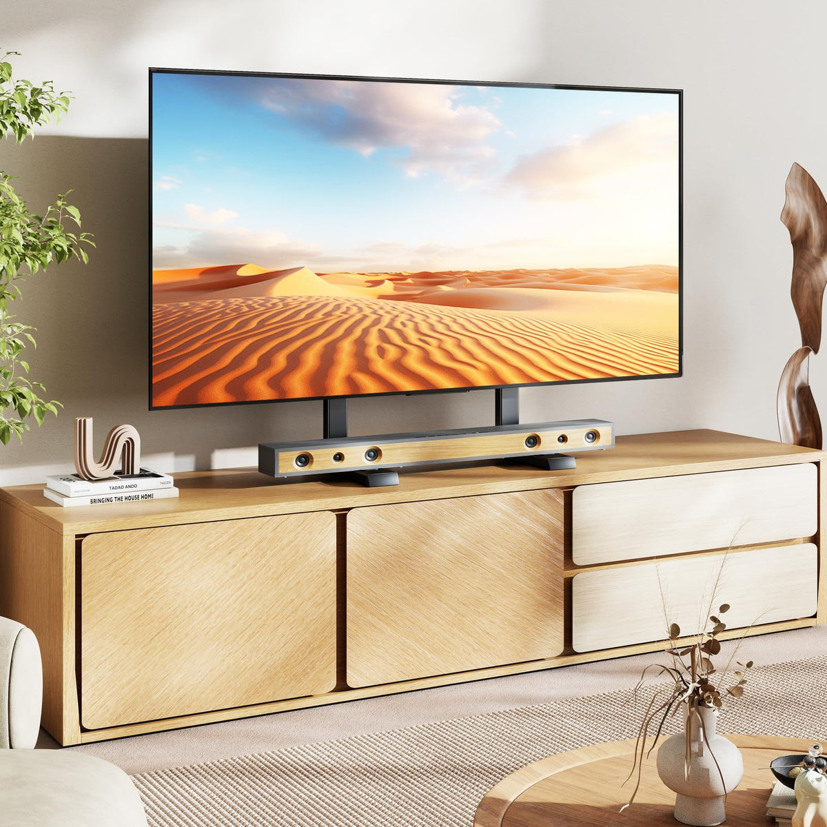 5Rcom Universal Tabletop TV Stand Base for 22-65 Inch Flat Screen TVs