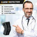 CAMBIVO Elbow Support for Men&Women 2 Pack, Upgraded Tennis Elbow Support Arm Sleeves with Gel Pad and Dual Stabilizers, Elbow Brace for Tennis, Weightlifting