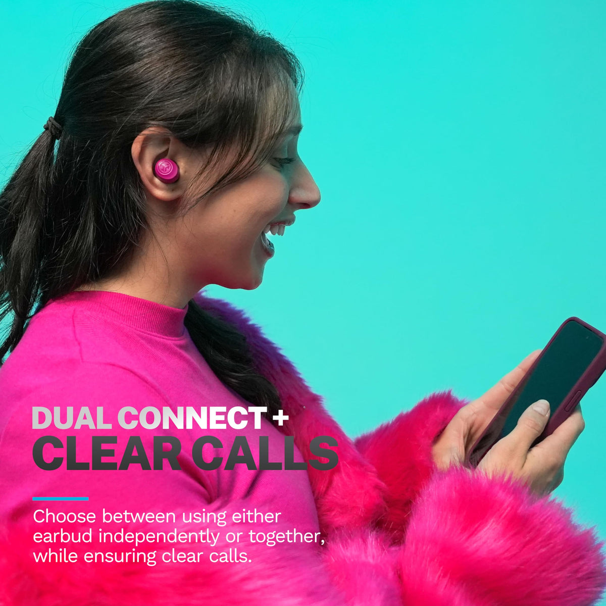 JLab Go Air Pop+ Earbuds, Dual Connect, EQ3 Sound, Black