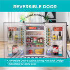 BLACK+DECKER 2.5 Cu. Ft. Compact Refrigerator, BCRK25V, Stainless Look