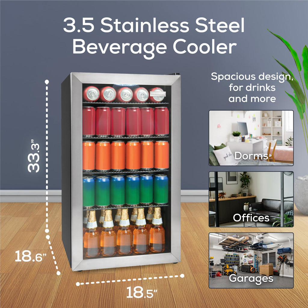 Igloo 2.6 Cu.Ft Mini Fridge with Freezer- Single Door Compact Refrigerator with Glass Shelves for Homes, Dorms & Offices- Keep Snacks, Drinks & Frozen Foods Cool with Temperature Control Fridge- White