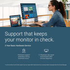 Dell 27 Plus QHD Monitor - S2725DSM - 27-inch QHD (2560x1440) 144Hz 1ms Display, 2 x 3W Speakers, HDMI/DisplayPort 1.4 Connectivity, Height/Tilt/Pivot/Swivel Adjustability, AMD FreeSync - Ash White