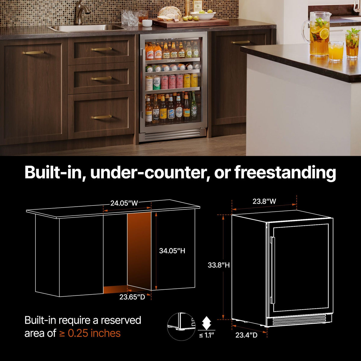 Ca'Lefort 48 Inch Wine & Beverage Refrigerator, 200 Can and 46 Bottle