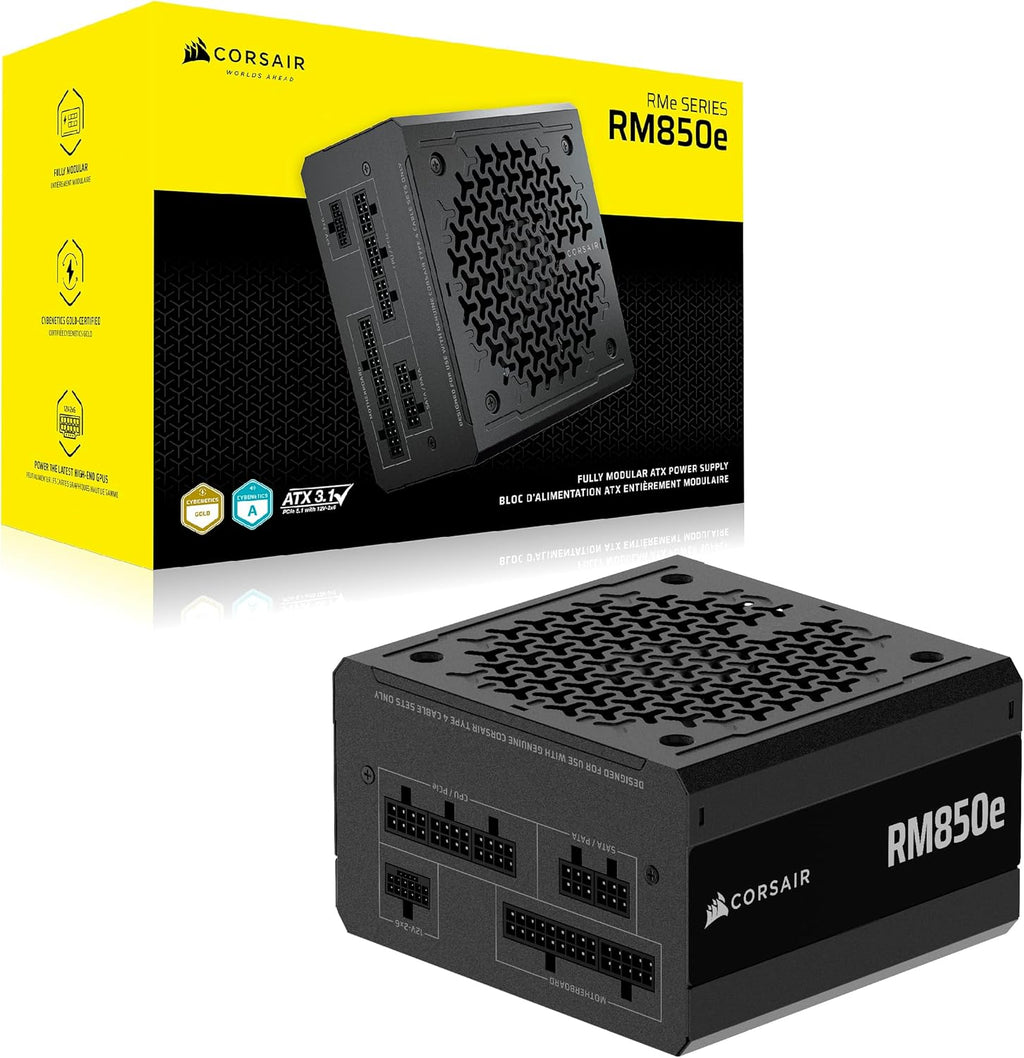 CORSAIR RM850e (2025) Fully Modular Low-Noise ATX Power Supply – Black