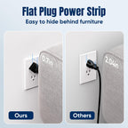 6 FT Flat Plug Surge Protector Power Strip,11 AC Outlets with 6 USB Ports