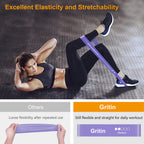 Gritin Resistance Bands, Set of 5 Skin-Friendly Resistance Exercise Band