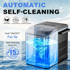 NEWBULIG Ice Makers Countertop with Handle, Portable Ice Machine
