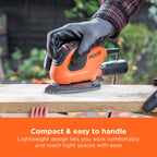 BLACK+DECKER Mouse 55W Detail Sander, BEW230-GB