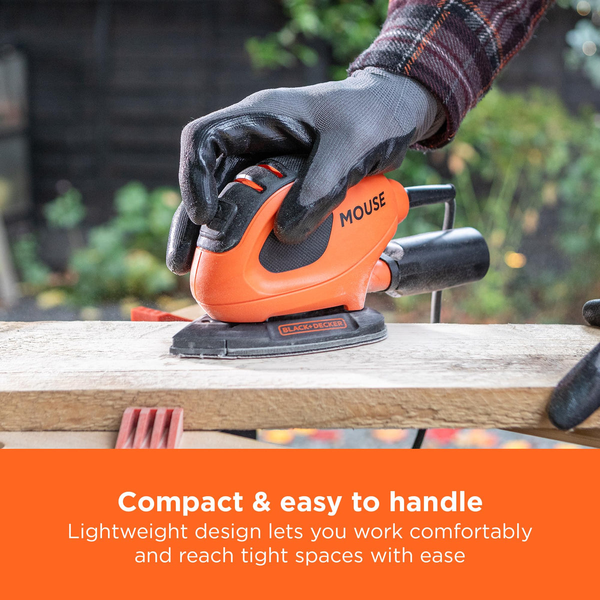 BLACK+DECKER Mouse 55W Detail Sander, BEW230-GB