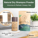 Battle Green Natural Dry Shampoo Powder 55g Tube (Mint and Tea Tree)