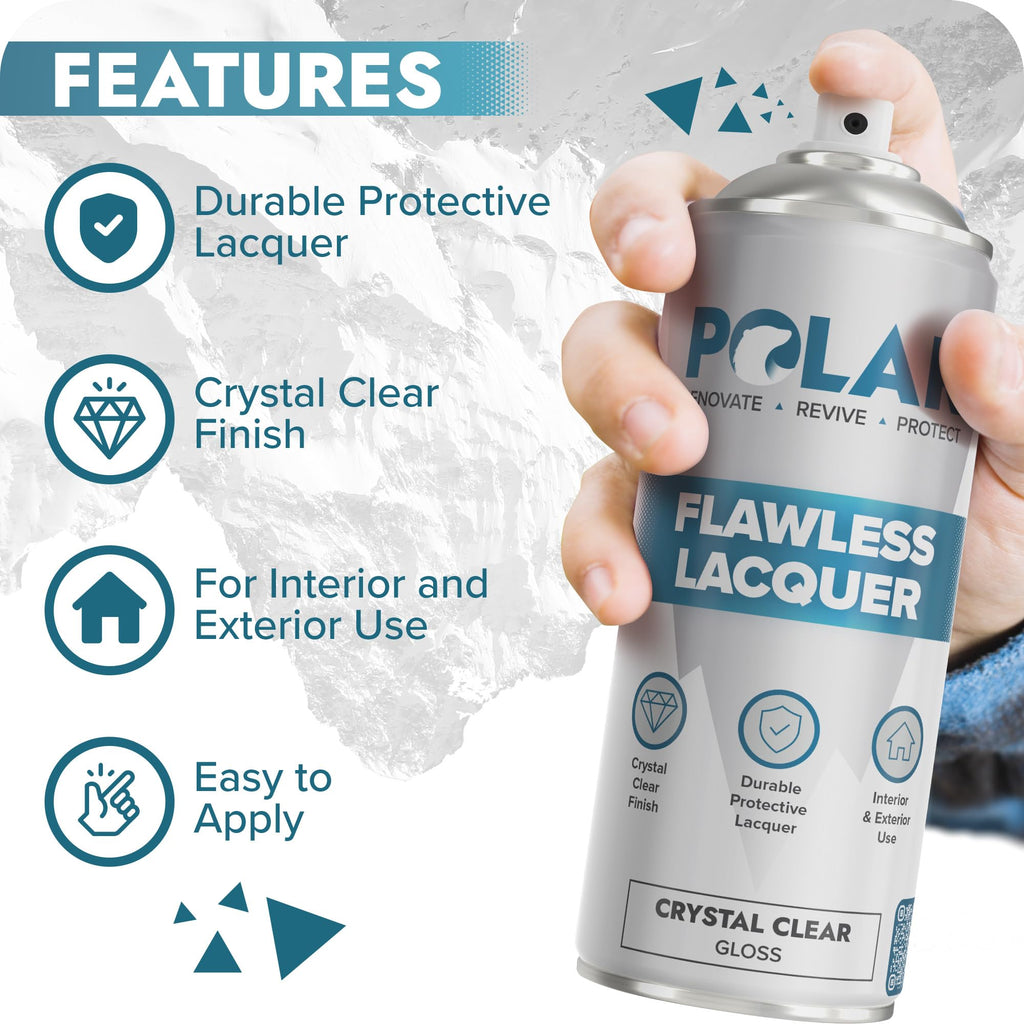 Polar Flawless Lacquer Spray - Clear Coat Spray Paint - Matt - 2x400ml