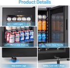 Mini Beverage Refrigerator Cooler -Small Beverage Fridge 1.4cu.ft