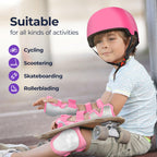 Niftii Bike Helmet & Pads Set for Kids - Cycling Skateboard Ages 3-15