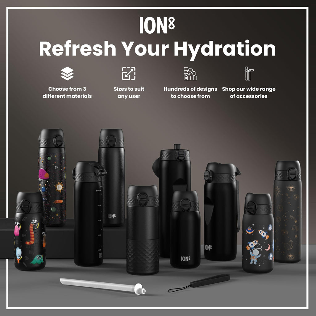 ION8 Leak Proof Water Bottle, 500ml (18oz), Fighter Jets