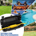 Outdoor Extension Cord Safety Cover, Black