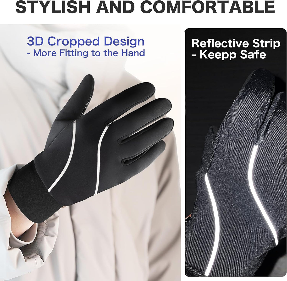 Origem Thermal Winter Gloves for Men Women, Water Resistant Cycling Gloves