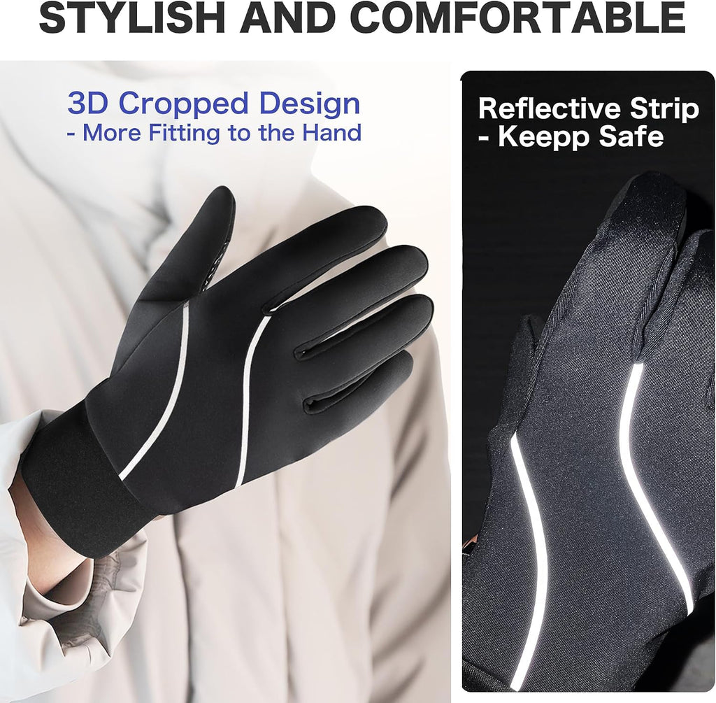 Origem Thermal Winter Gloves for Men Women, Water Resistant Cycling Gloves