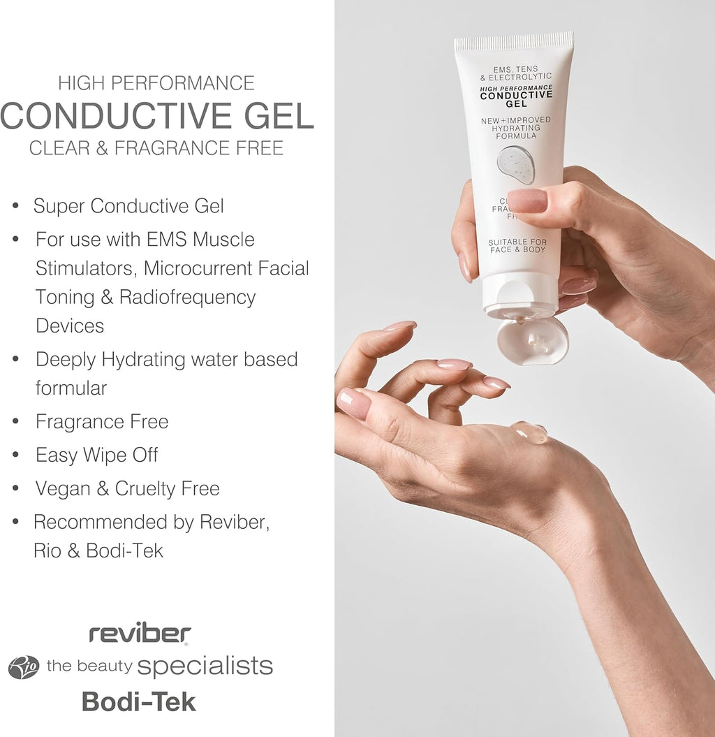 Rio Conductive Gel, Highly Conductive Gel for EMS Machine, TENS Machine, RF & Circulation Boosting Devices, Improves Conductivity & Increases Stimulation, Skin Friendly, Irritation Free, Scent Free