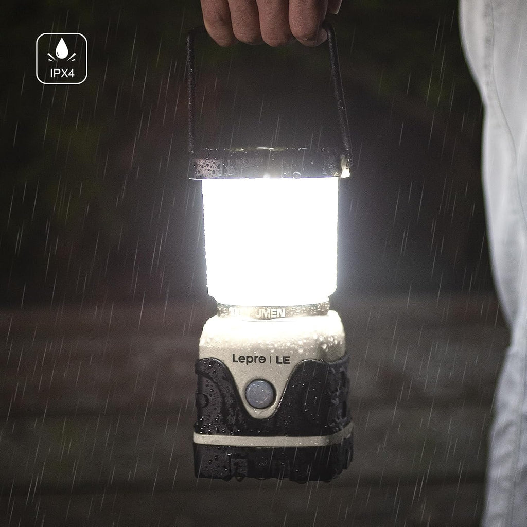 LE Camping Lantern Battery Powered, 1000lm Camping Light, Warm & Cool Lamp
