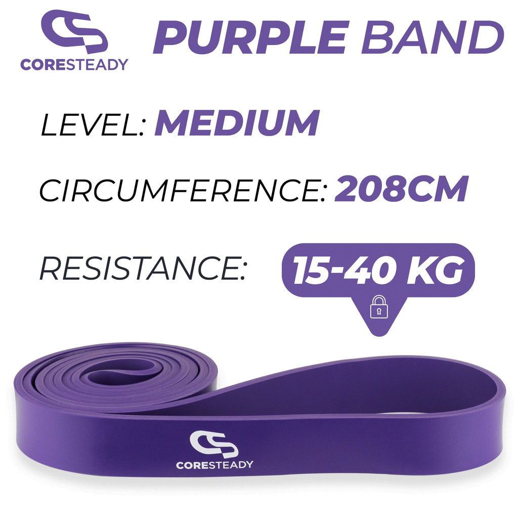 Coresteady Pull Up Bands & Resistance Bands - Heavy Duty Loop Band for Men & Women - Build Fit Power & Muscle - Training, Fitness Assist Pull Ups & Gym Exercise
