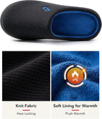 VeraCosy Men's Two-Tone Memory Foam Slippers