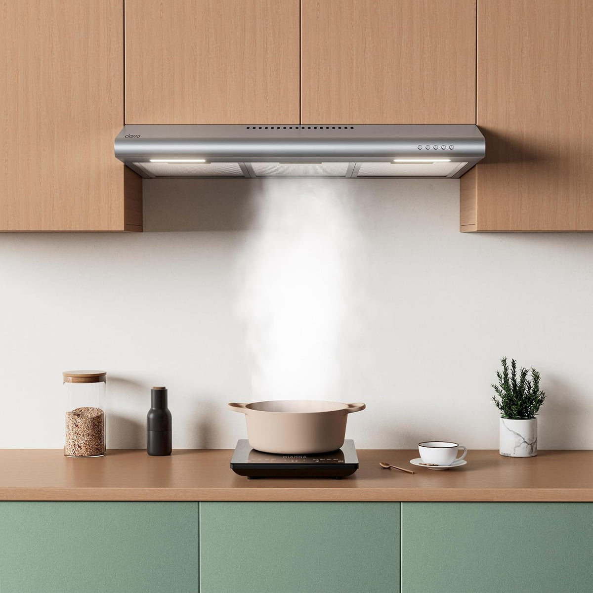 CIARRA Ductless Range Hood 30 inch Under Cabinet Hood Vent for Kitchen Ducted and Ductless Convertible CAS75918A