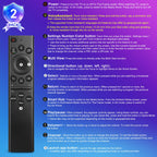 Universal for Samsung-TV-Remote-Control Replacement,Compatible with All Samsung Smart Frame Curved QLED TVs