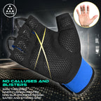 BEAST RAGE Gym Gloves Weight lifting Gloves Training Anti Slip Padded Palm Half Finger Powerlifting Workout Exercise Gloves for Men and Women