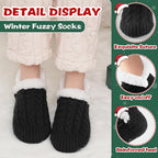 Niorasen Fluffy Slipper Socks Women Men, Winter Gift for Her, UK 4-9