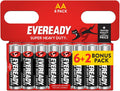 Eveready Super Heavy Duty AA Battery, 8 Pack