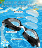 Kids Swimming Goggles for Boys & Girls Aged 6-14, Anti-Fog