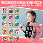 Kids Smart Watches Girls Age 5-12, 26 Games High-Resolution Touchscreen Kids Watch with Video Camera Music Player Pedometer Flashlight 12/24 hr Educational Toys Birthday Gifts for Girls Ages 6 7 8