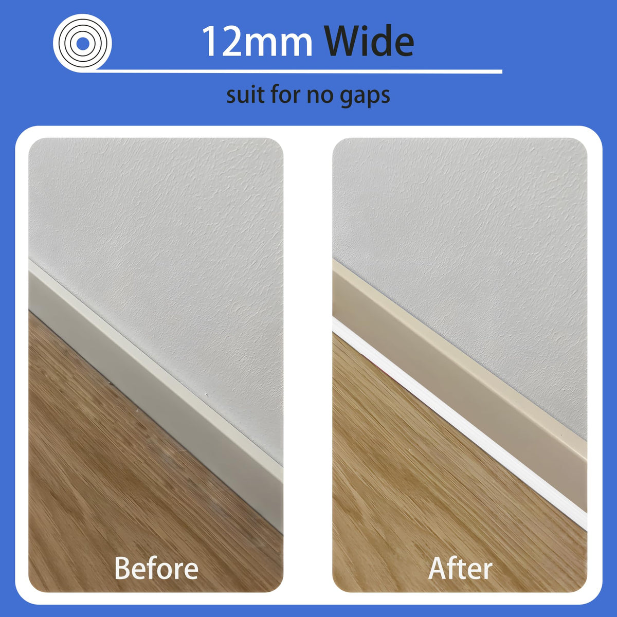 Zayejod PVC Quadrant Trim Laminate Beading Self Adhesive Matte White