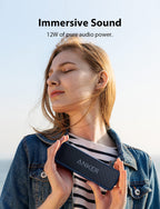 Anker soundcore 2 Portable Bluetooth Speaker, 24-Hour Playtime, IPX7