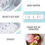 Igloo Ice Maker Countertop, Portable Ice Maker with Handle, 26lbs, Black