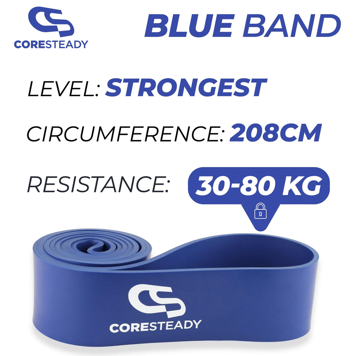 Coresteady Pull Up Bands & Resistance Bands - Heavy Duty Loop Band for Men & Women - Build Fit Power & Muscle - Training, Fitness Assist Pull Ups & Gym Exercise