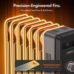 VonHaus Oil Filled Radiator 11 Fins – 2500W, 3 Heat Settings, 24 Hour Timer